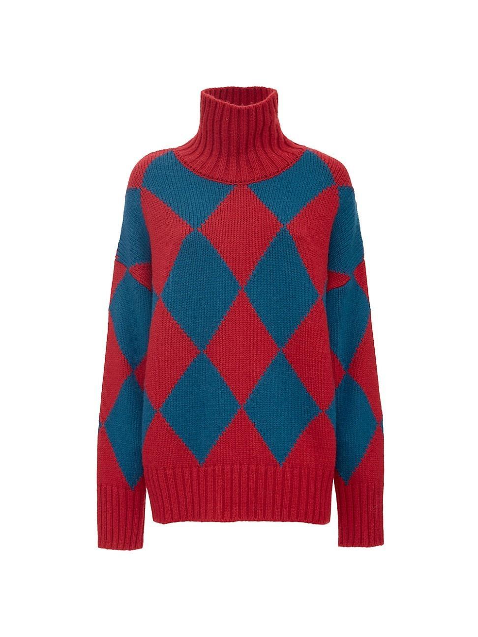 Womens Argyle Sweater Product Image