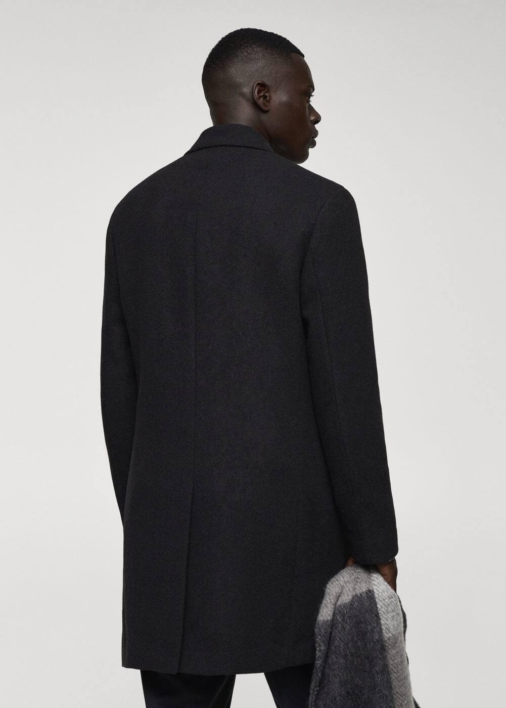 MANGO MAN - Lightweight recycled wool coat charcoalMen Product Image