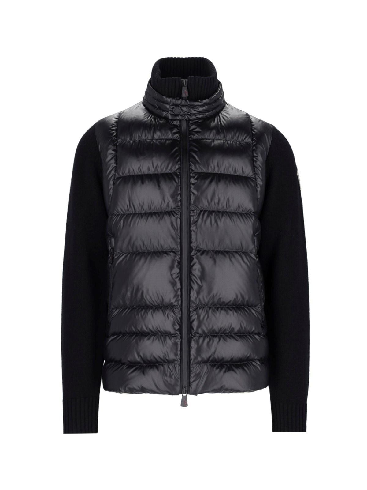 MONCLER Padded Cardigan In Black Product Image