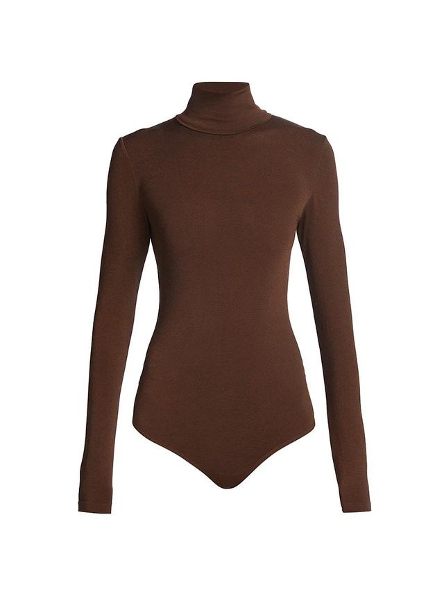 Womens Opaque Natural Colorado String Long-Sleeve Bodysuit Product Image