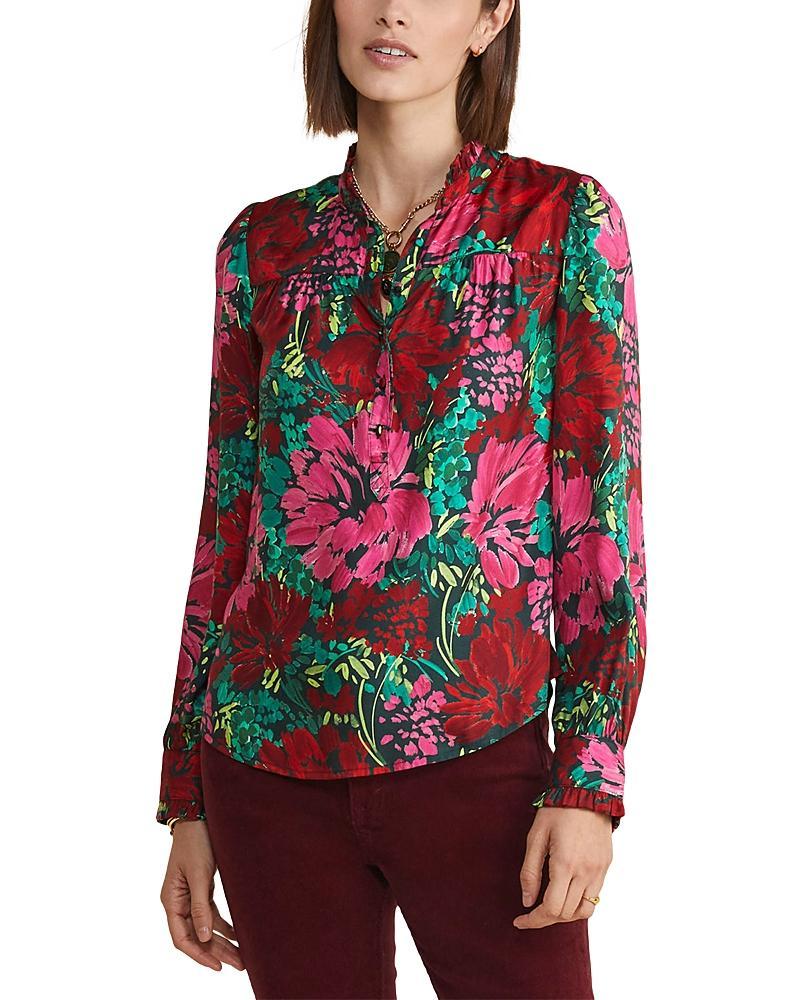 Womens Printed Twill Button-Front Shirt Product Image