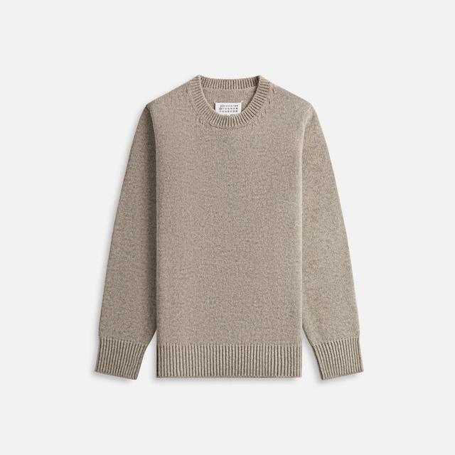 Maison Margiela 5-Gauge Shetland Crewneck Sweater - Beige / Light Grey Male Product Image