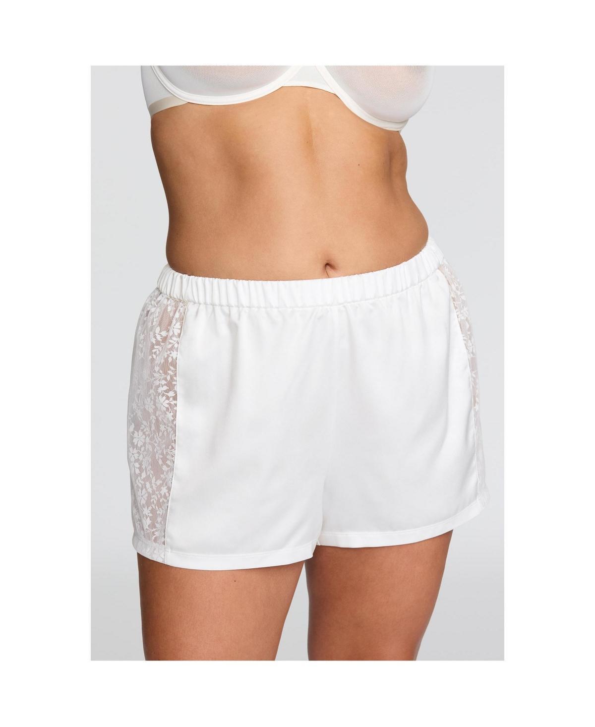 Cuup Womens The Lace Panel Shorts - Recycled Satin Product Image