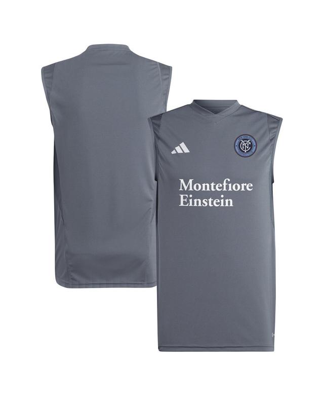 Mens adidas Gray New York City FC 2024 Sleeveless Training Jersey Product Image