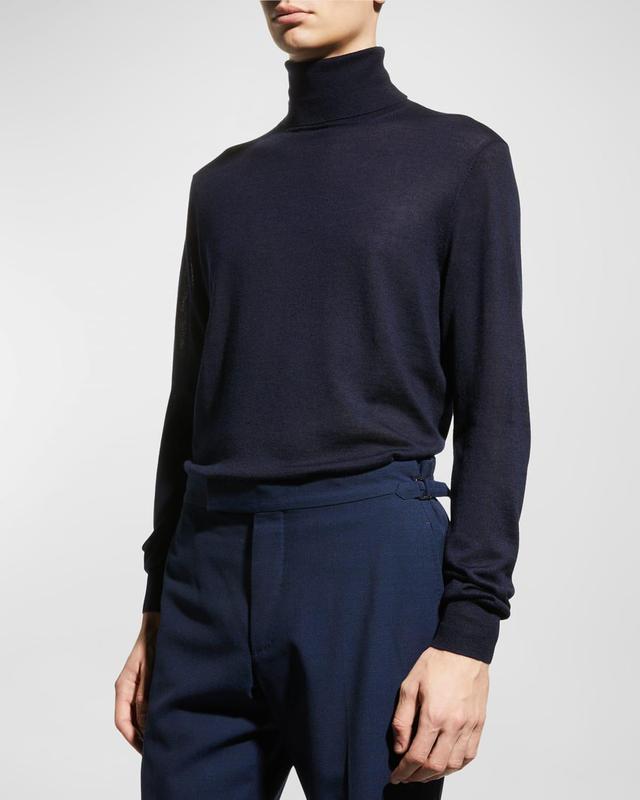 Mens Cashmere-Silk Turtleneck Sweater Product Image