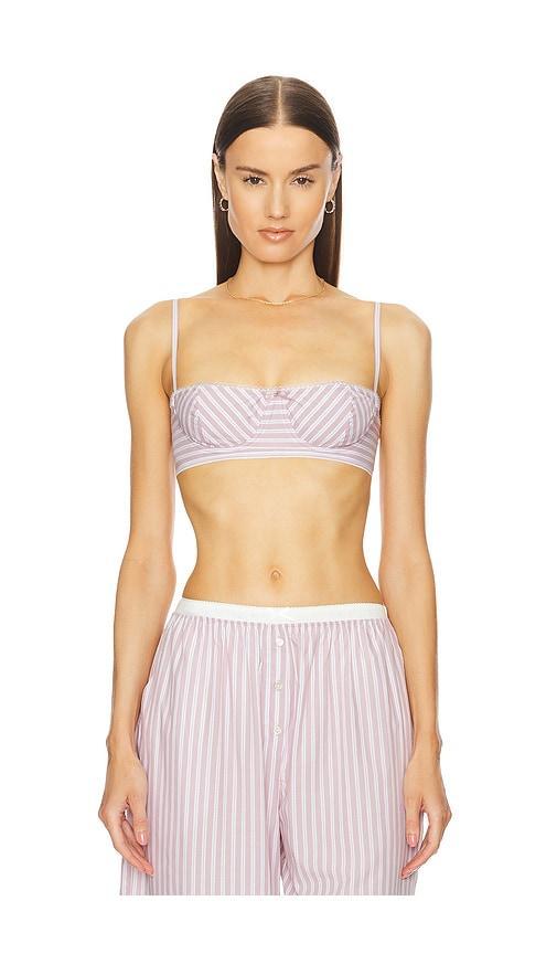 Wide Stripe Poplin Bra Product Image