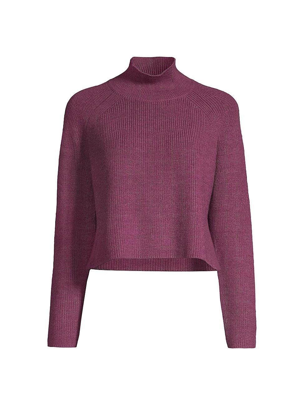 Eileen Fisher Merino Wool Crop Turtleneck Sweater Product Image