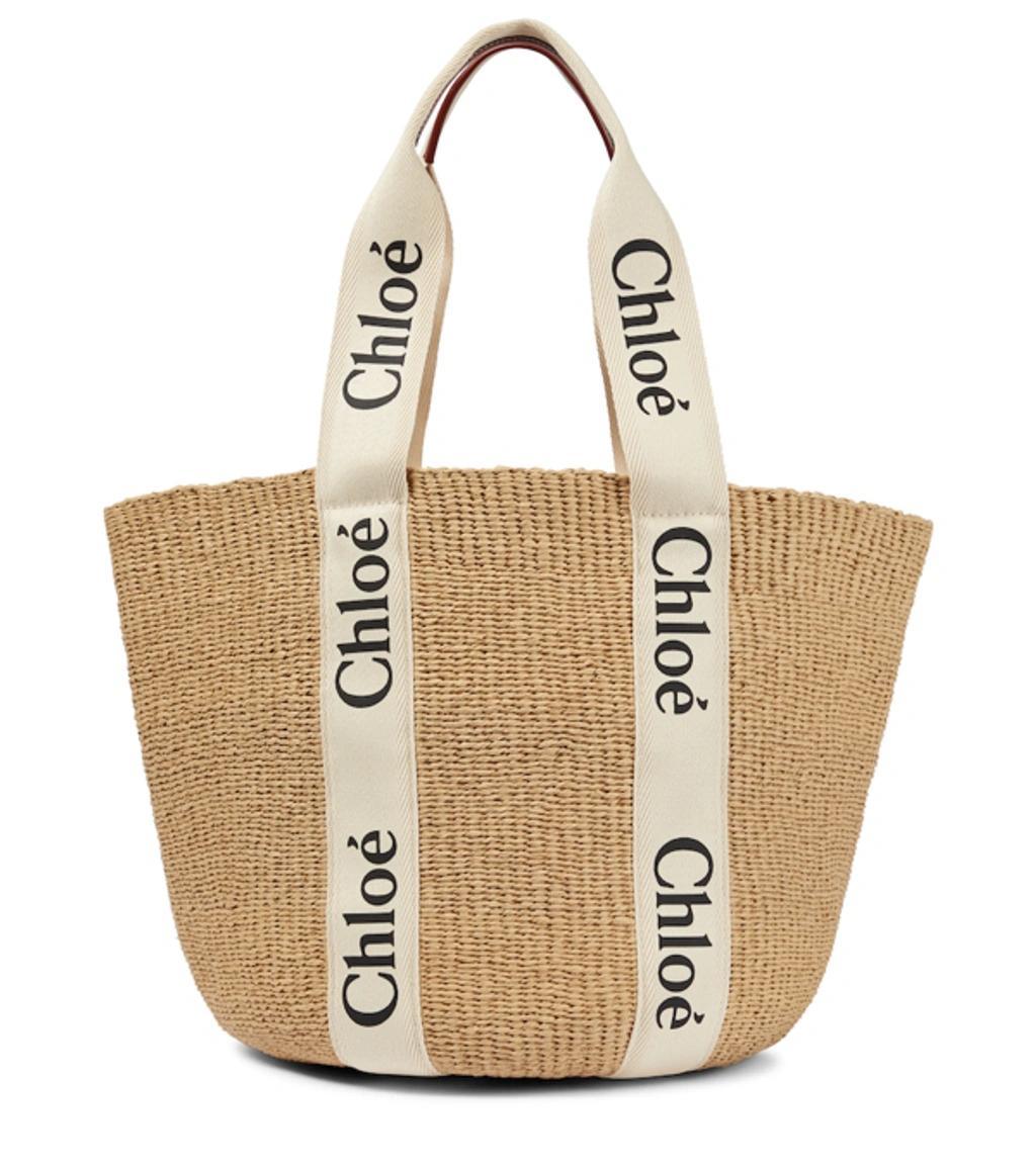 X Mifuko Woody Large Raffia Tote In 101 White Product Image