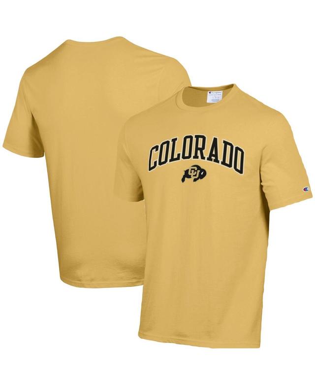 Champion Mens Gold Colorado Buffaloes Skinny Arch Vintage-like Wash T-Shirt Product Image