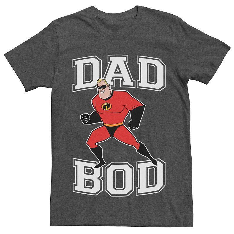 Mens Disney / Pixar Incredibles Dad Bod Graphic Tee Dark Grey Product Image