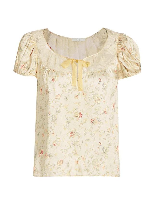 Womens Camri Floral Silk Top Product Image