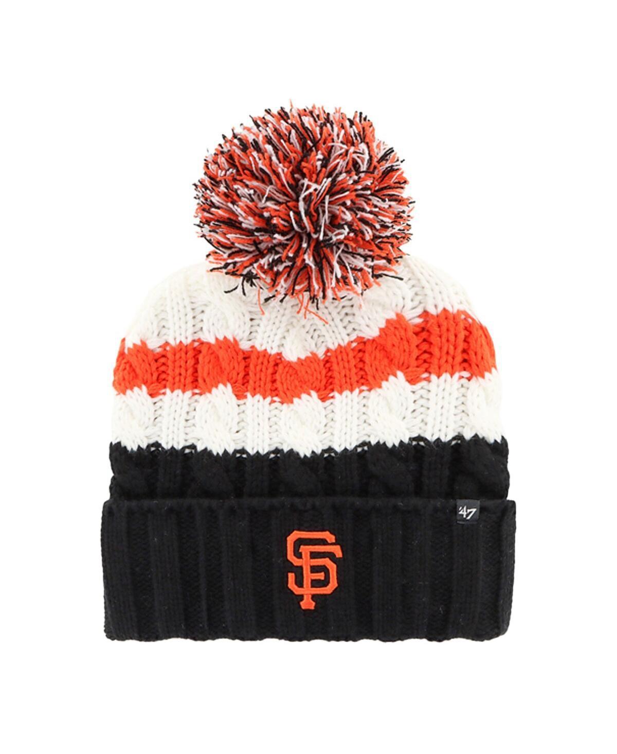 Womens 47 /Black San Francisco Giants Ashfield Cuffed Knit Hat with Pom Product Image