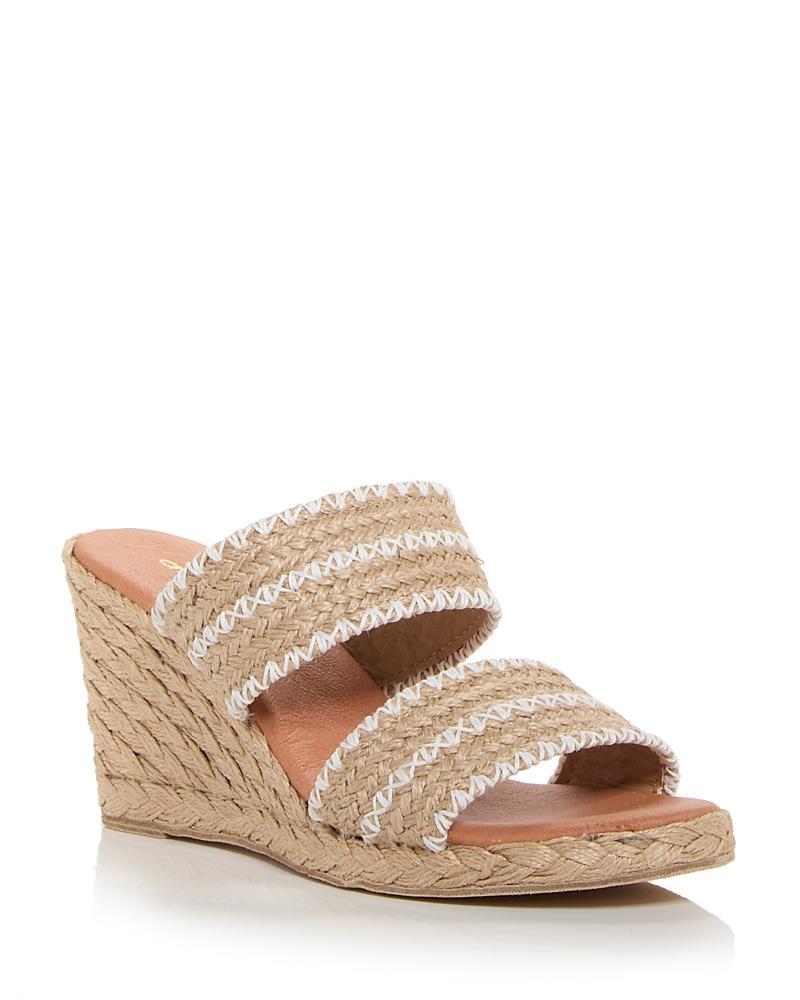 Andre Assous Womens Nolita Woven Espadrille Wedge Slide Sandals Product Image