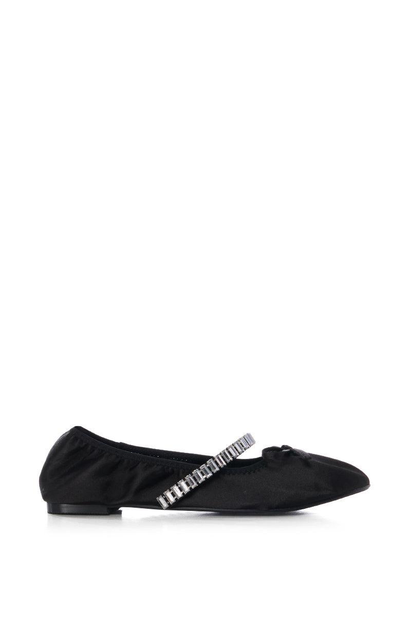 AZALEA WANG BALLET DIAMANTE BLACK FLAT Product Image