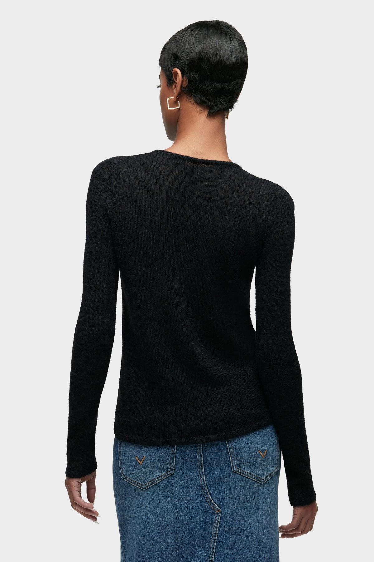 Ruched Long Sleeve Sweater Female Product Image