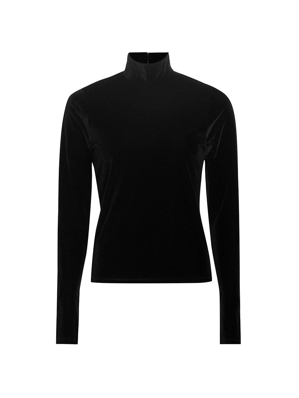 Paige Golda Velvet Mock Neck Top Product Image