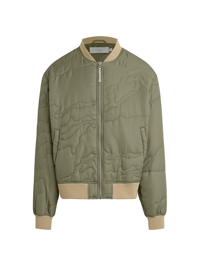 Men's Quilted Nylon Bomber Jacket Product Image