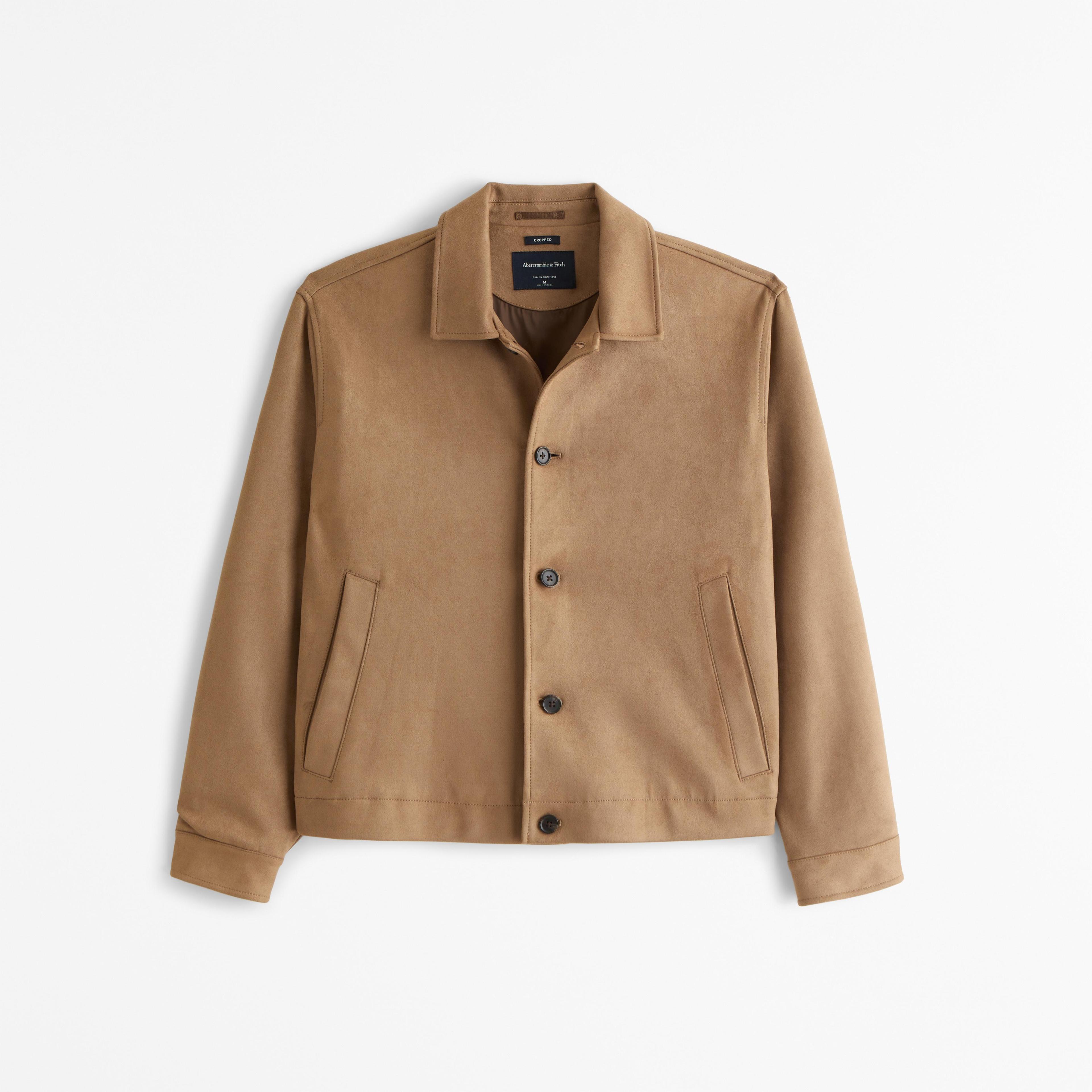 Cropped Vegan Suede Jacket Product Image