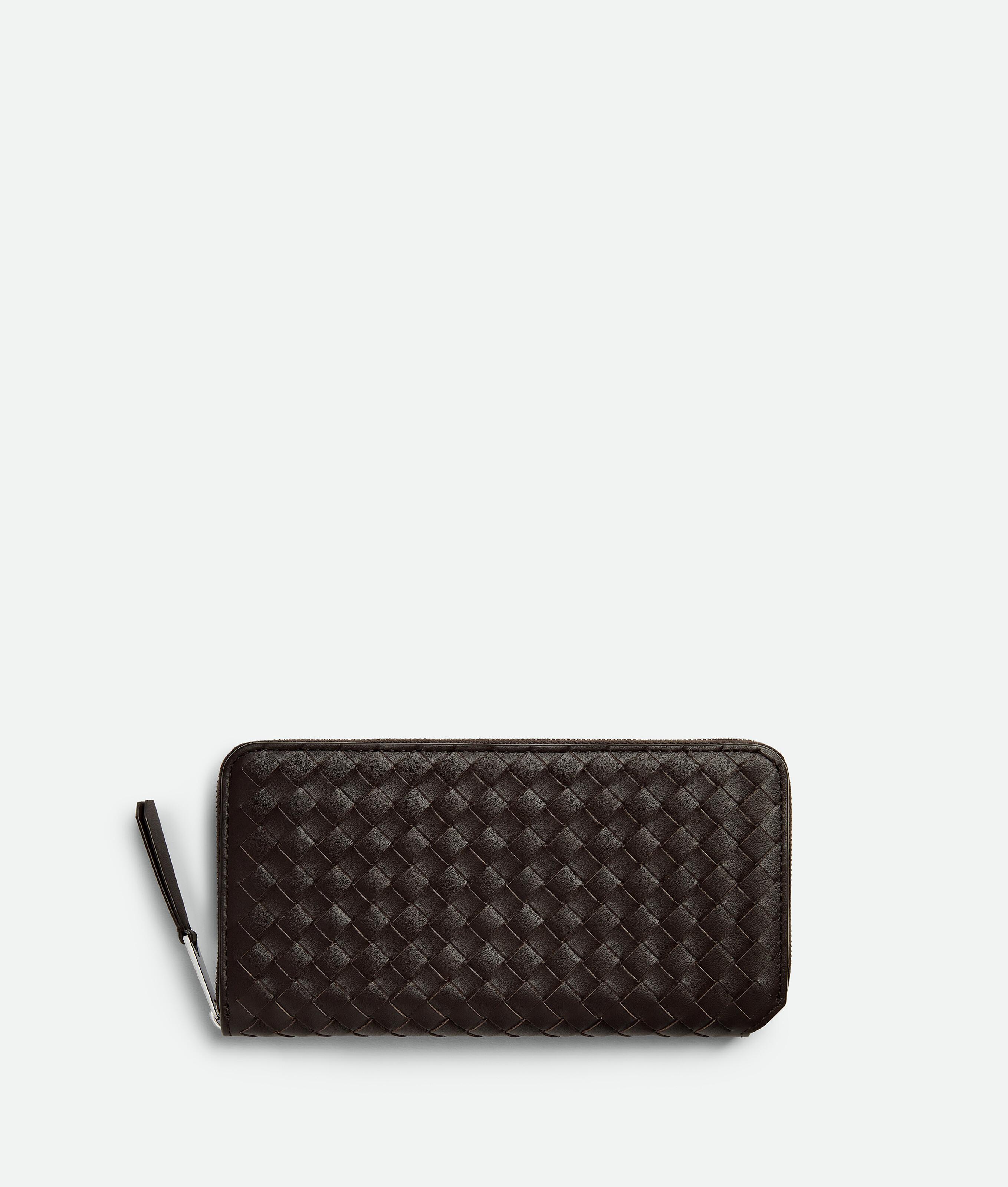 Men's Intrecciato Piccolo Zip Around Wallet in Fondant Product Image