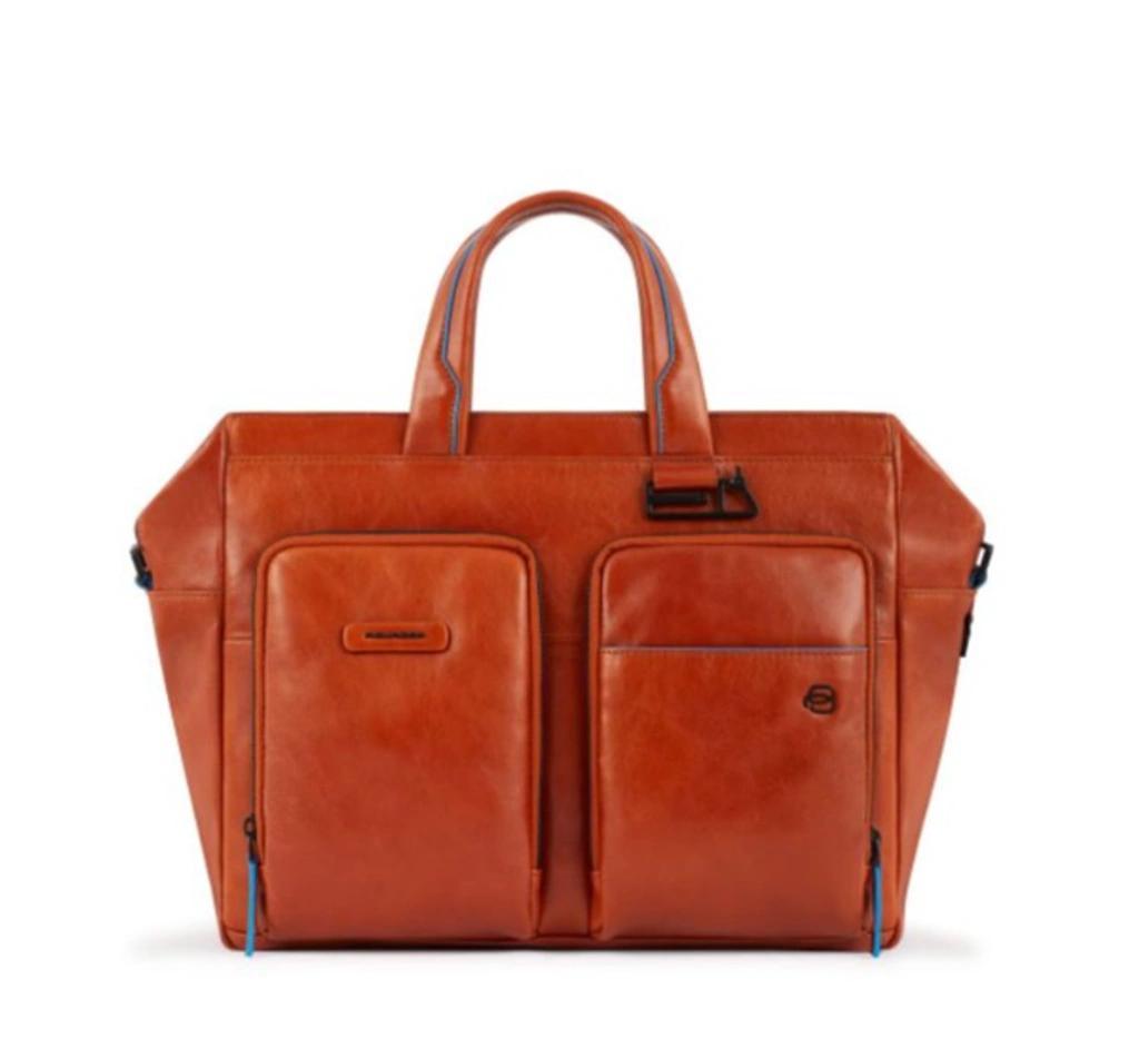 PIQUADRO Slim With Two Leather Handles In Red Product Image