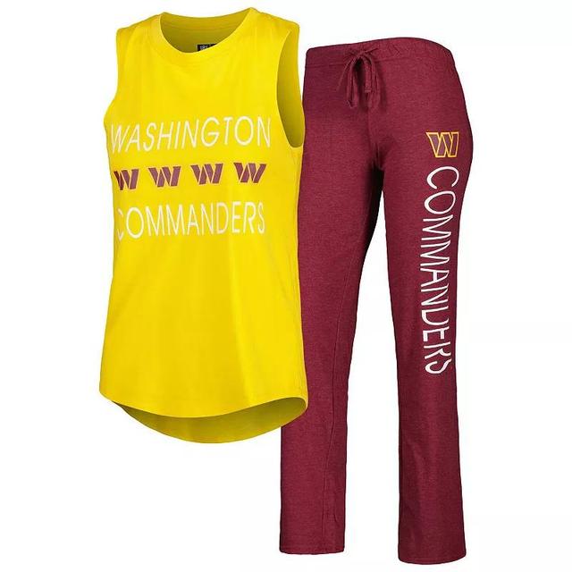 Womens Concepts Sport Burgundy/Gold Washington Commanders Muscle Tank Top & Pants Sleep Set Product Image