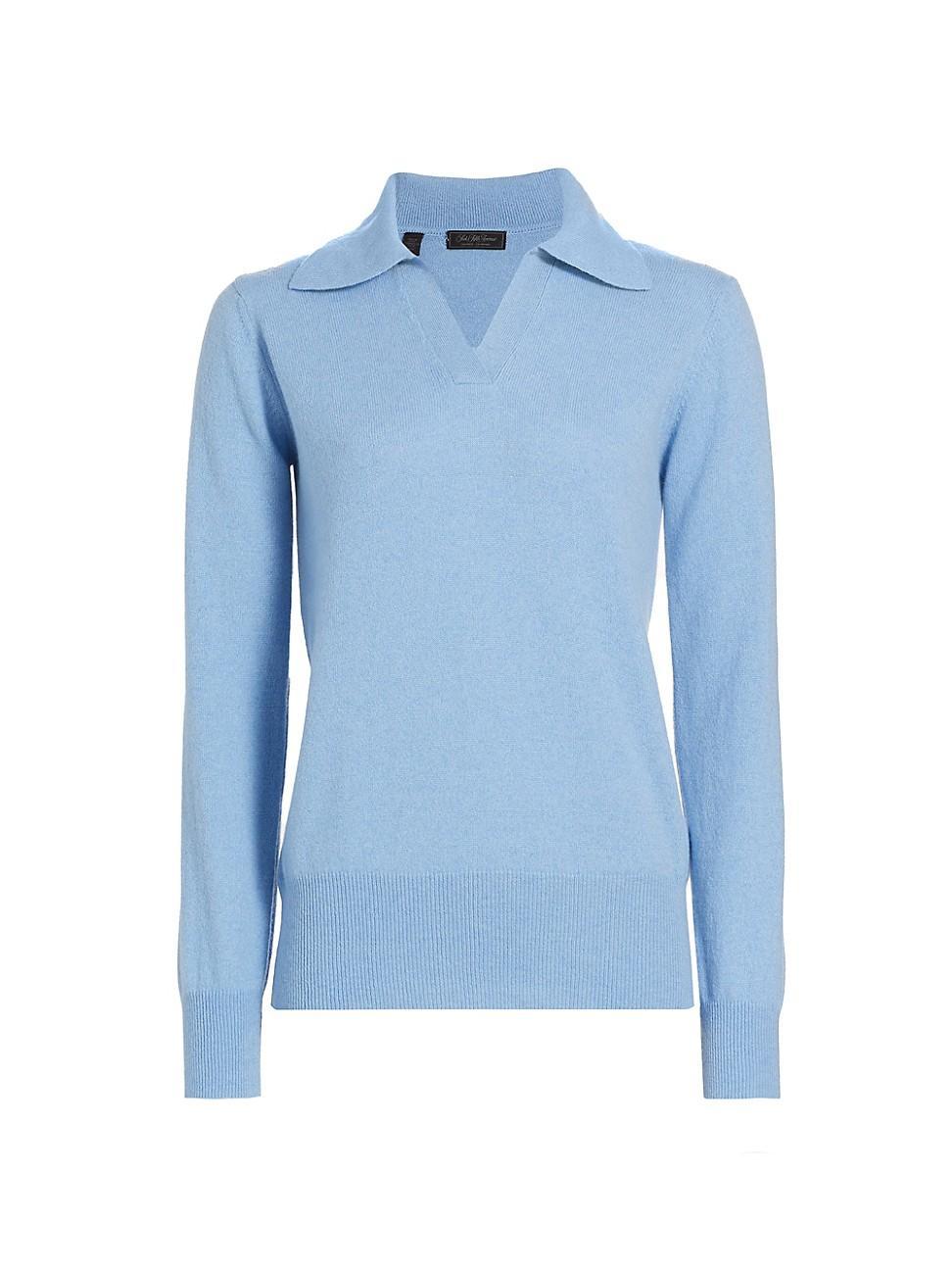 Womens Cashmere Polo Sweater product image