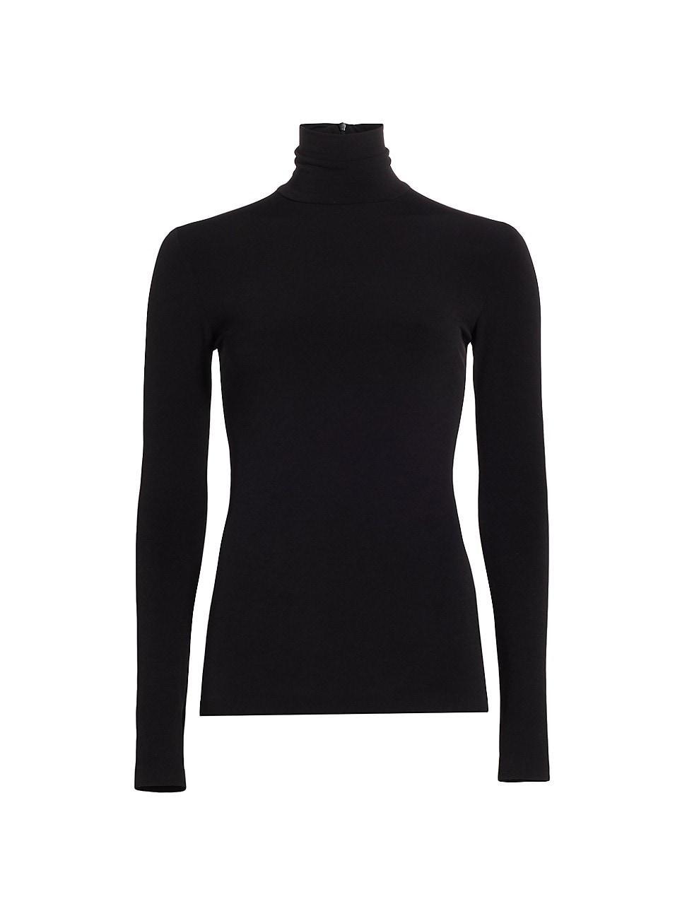 Womens Jersey Long-Sleeve Turtleneck Top Product Image