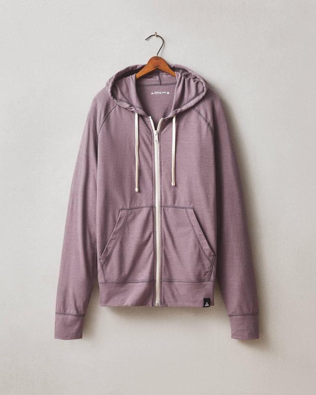 Lightweight Full Zip - Black Plum Product Image