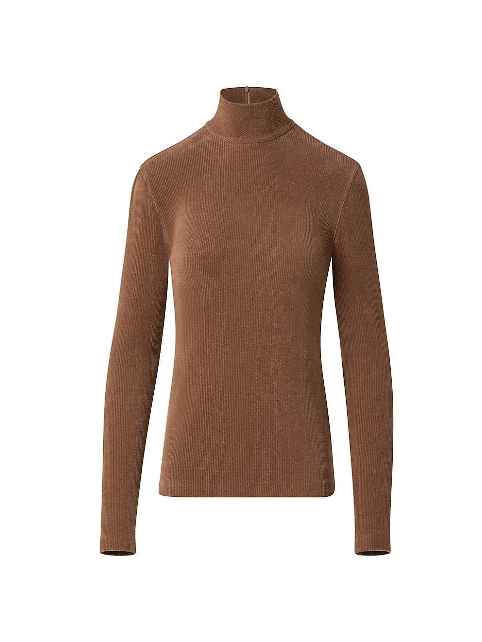 Womens Corduroy Jersey Long-Sleeve Blouse product image