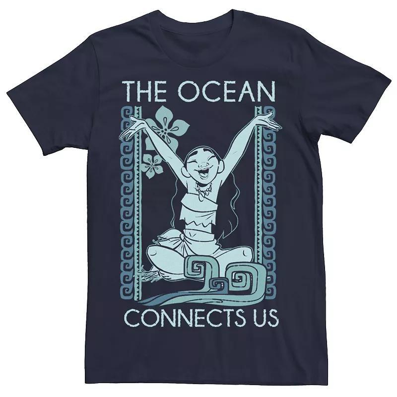 Disneys Moana Ocean Connect Us Mens Tee Blue Product Image