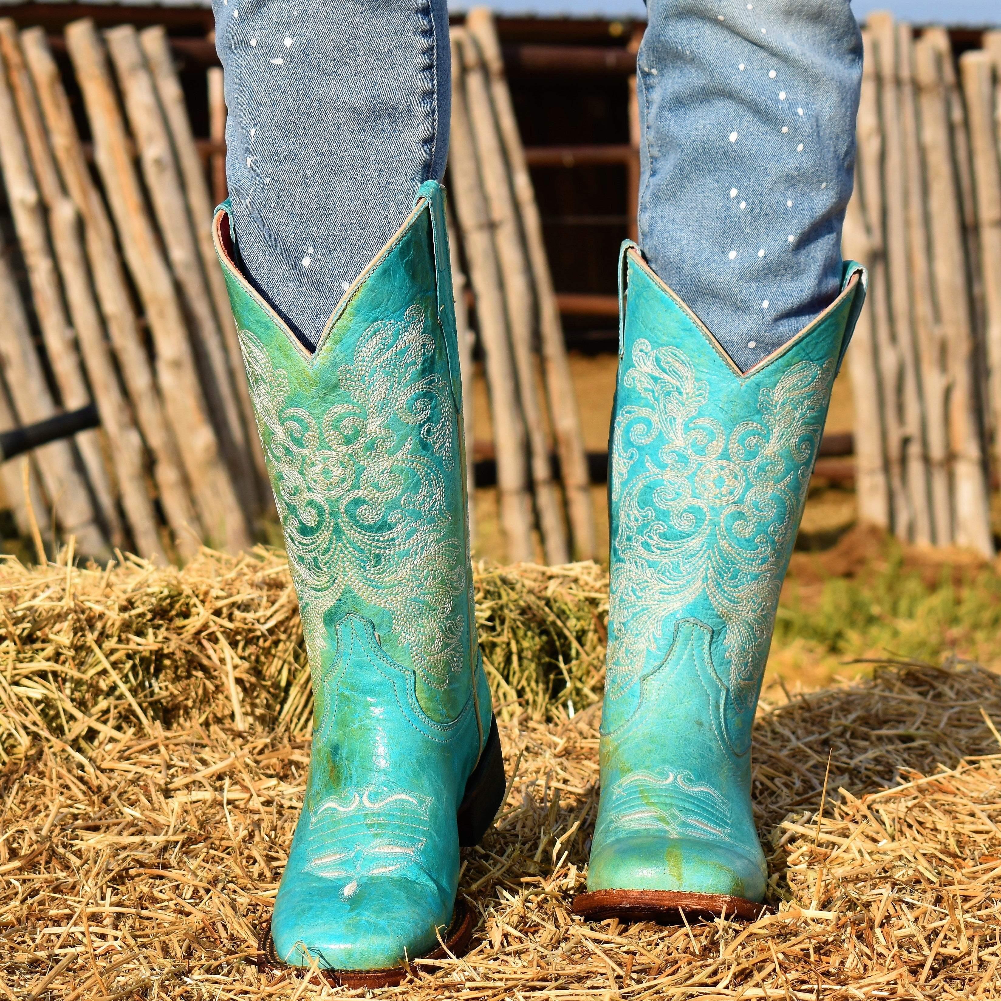 Square Toe Southern Charm Leather Boots* Product Image