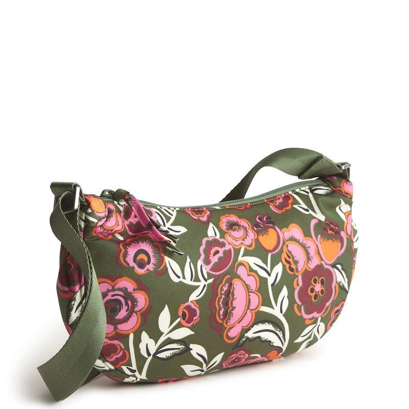 Vera Bradley Springbrook Sling Crossbody Bags Women in Bubbly Flowers Green Green/Pink Product Image