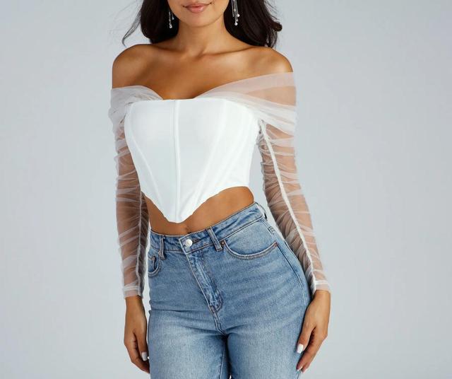 Chic Style Moment Cropped Corset Top Product Image