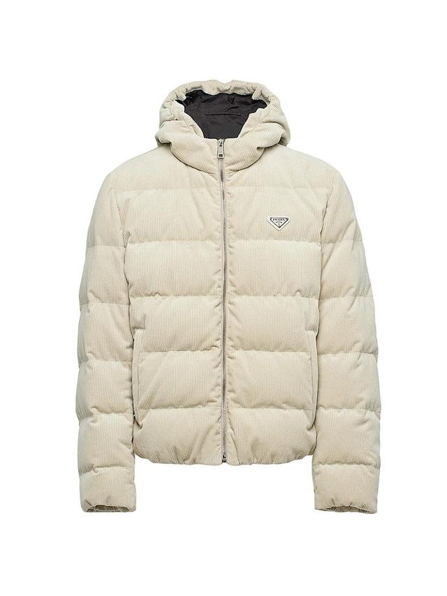 Mens Cropped Corduroy Down Jacket Product Image