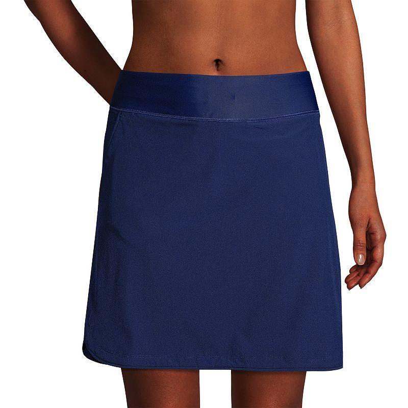 Womens Lands End Quick Dry Active Swim Skort Orange Product Image