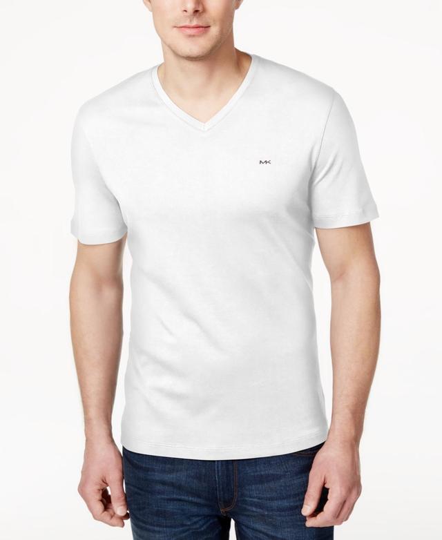 Michael Kors Mens V-Neck Liquid Cotton T-Shirt Product Image