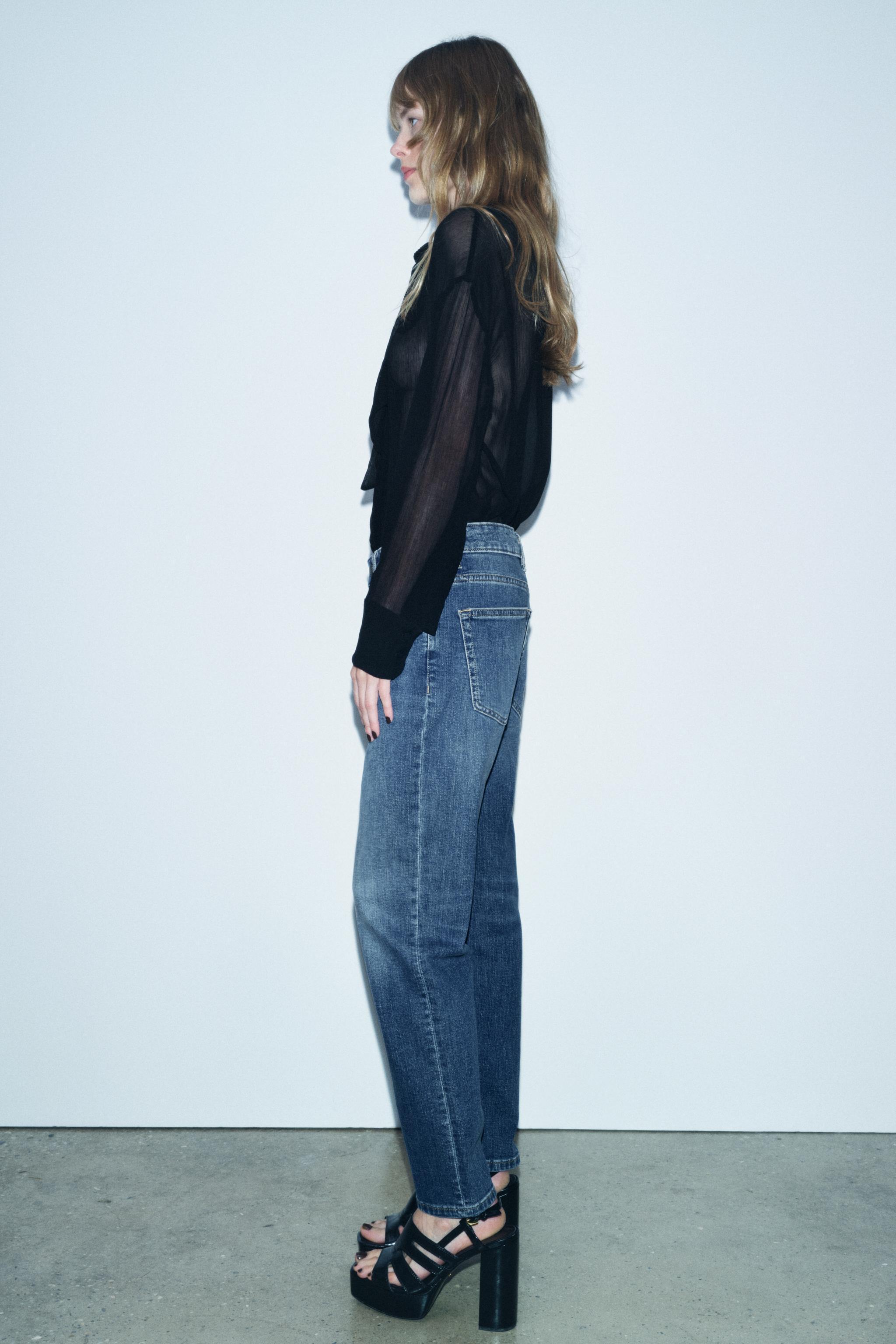 RELAXED MID WAIST SLIM JEANS ZW COLLECTION Product Image