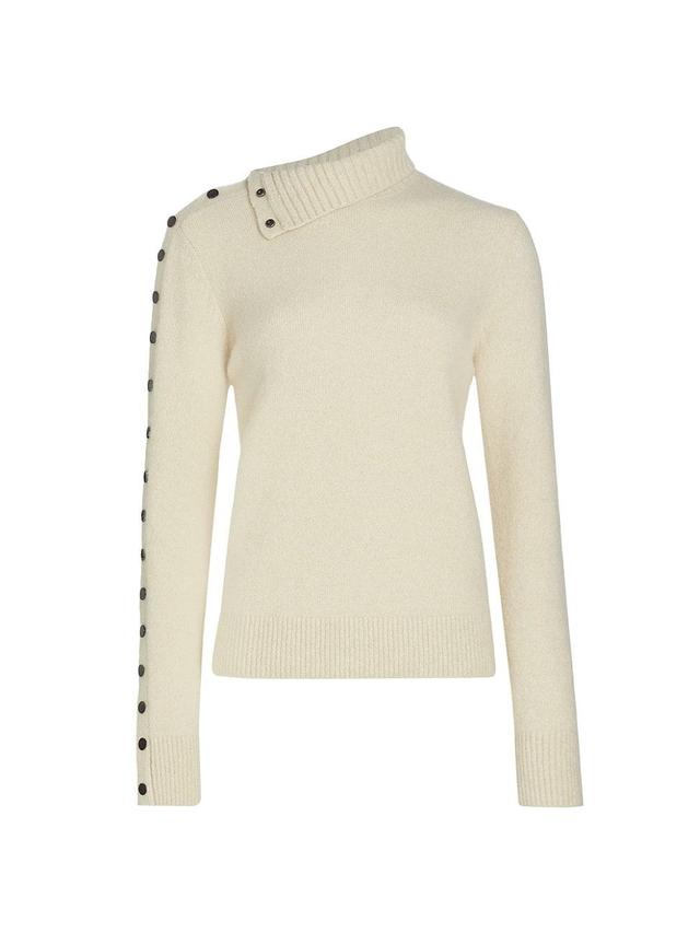 Womens Cashmere Buttoned Sweater Product Image