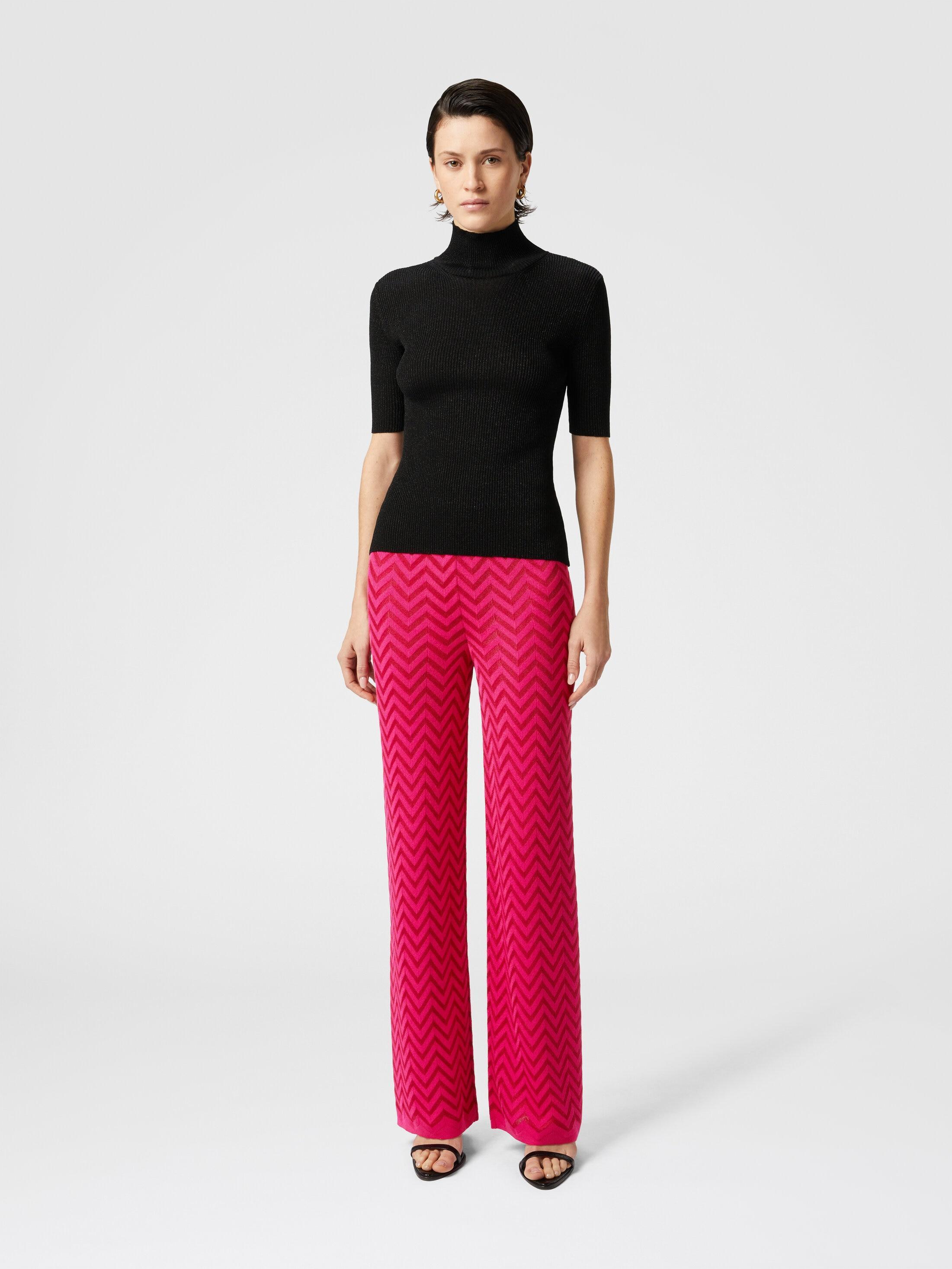 Tonal chevron pattern straight trousers Product Image