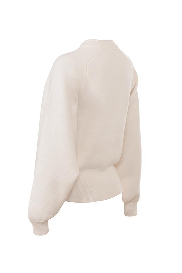 Rosina Cream Wool Cashmere Flounce Mini Skirt Product Image