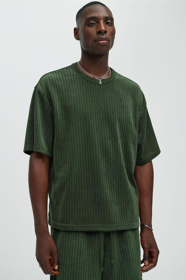 Easton Textured Relaxed Tee - Green Product Image