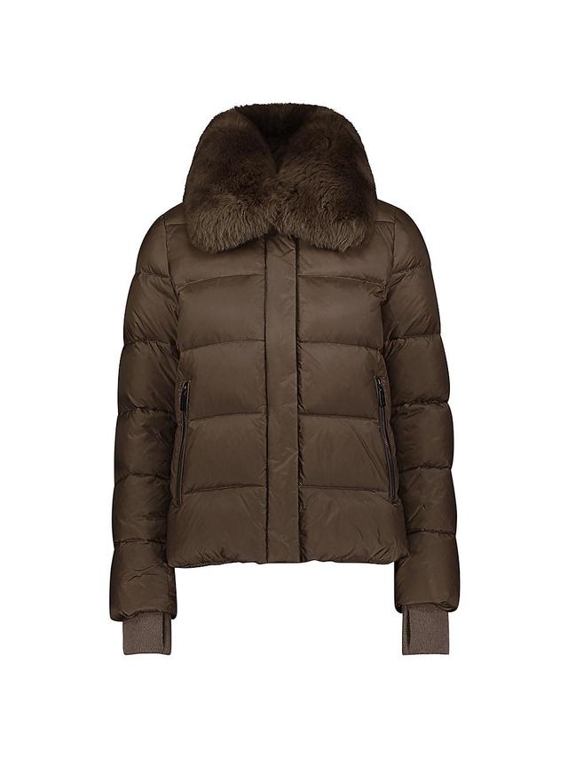 Womens Vera Down Shearling Jacket Product Image