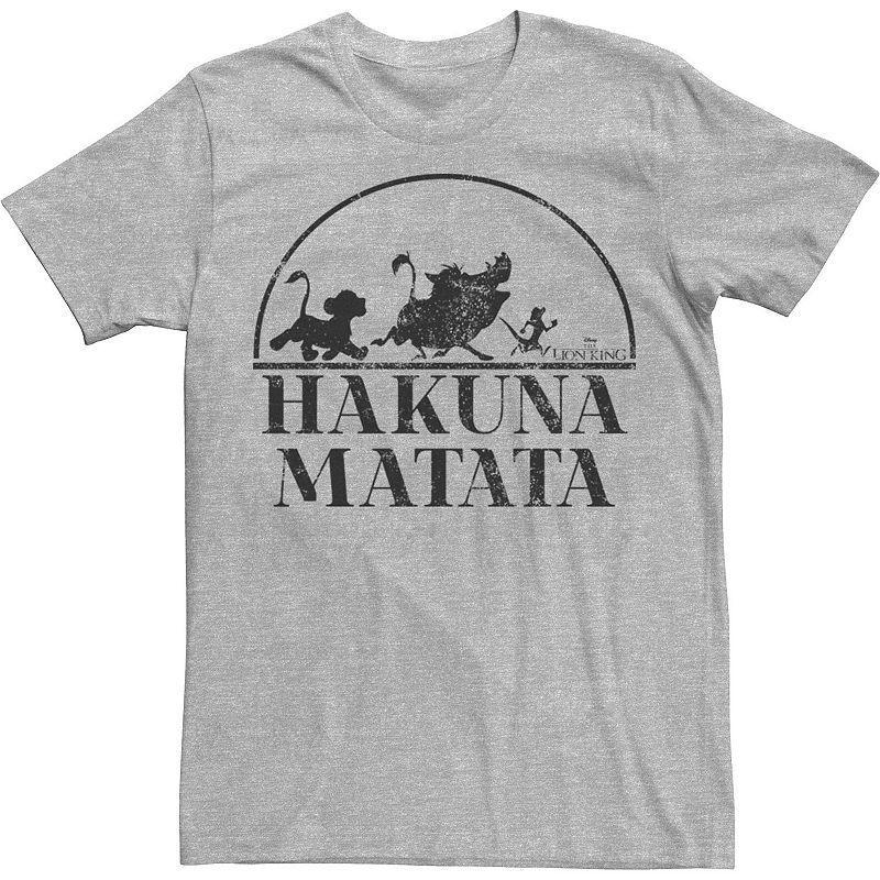 Disneys The Lion King Hakuna Matata Simple Text Mens Tee Athletic Grey Product Image