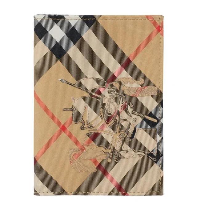 BURBERRY Check Passport Holder In Sand Product Image