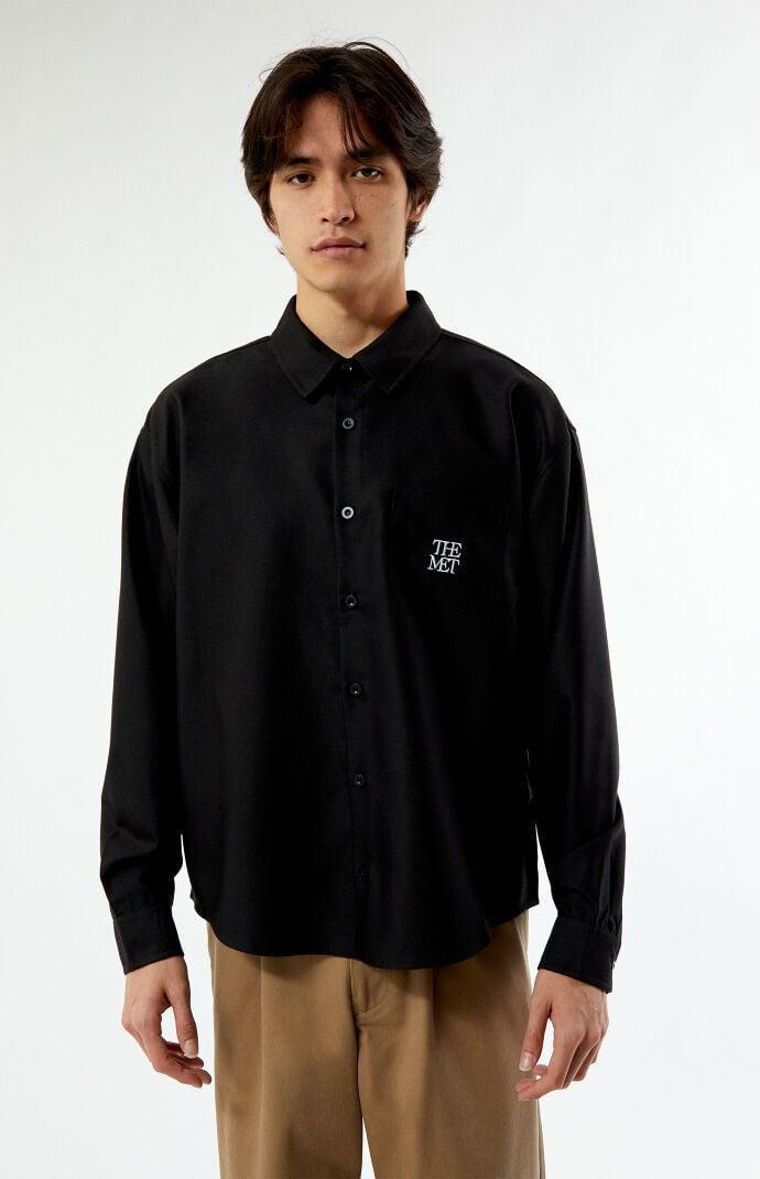 The Met Men's x PacSun Logo Button Up Long Sleeve Shirt product image