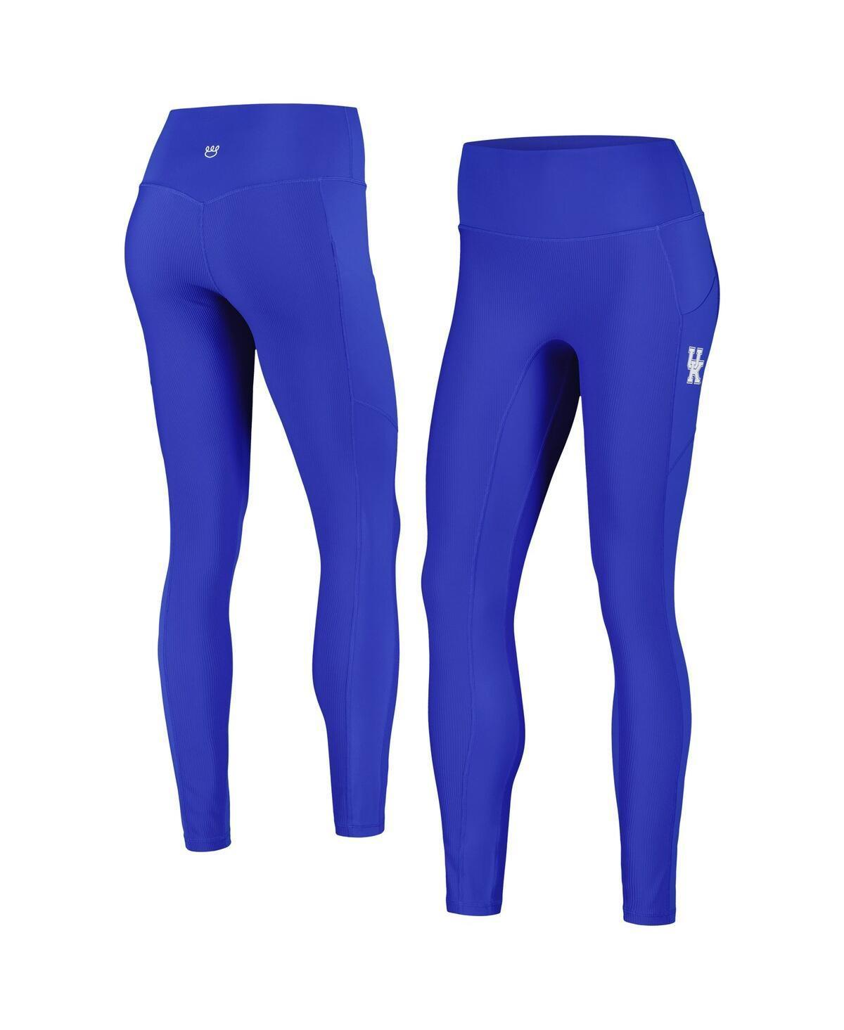 Womens KadyLuxe Royal Kentucky Wildcats 7/8 Mixed Media Pocket iLeggings Product Image