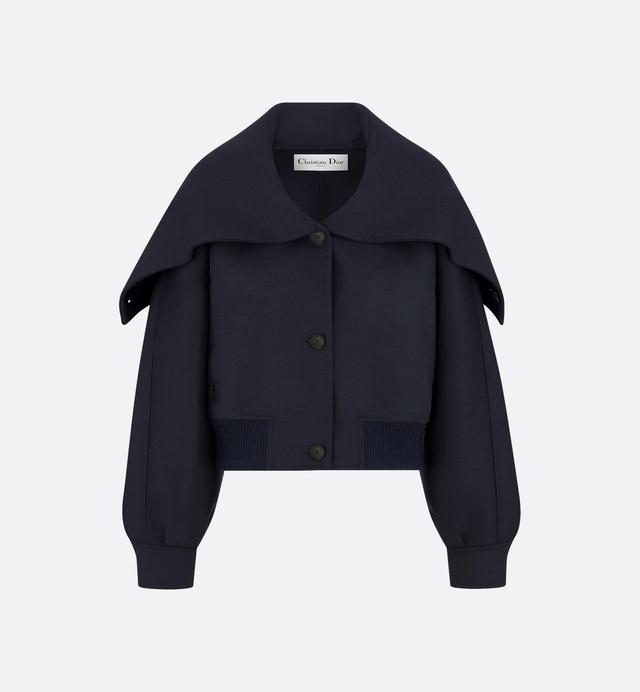 Bomber Jacket with Oversized Collar Product Image