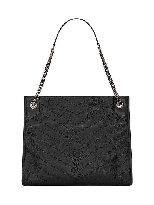 Womens Niki Medium Shopping Bag In Crinkled Vintage Leather Product Image