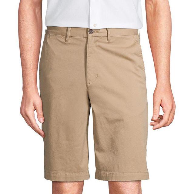 Big & Tall Lands End 11 Traditional-Fit Comfort First Knockabout Chino Shorts, Mens Beig/Green Product Image