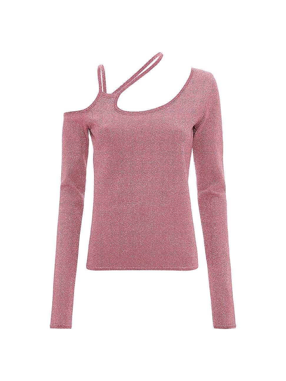 Womens Asymmetric Cut-Out Top Product Image